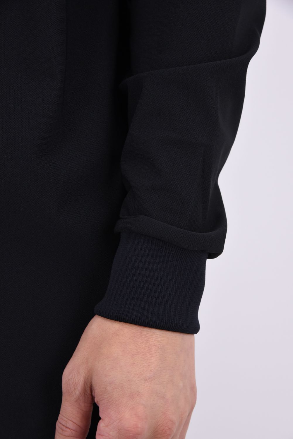 【26AW】 【ユニセックス対応】 STRETCH KANOKO LONG SLEEVE POLO / ハイゲージカノコ素材 バックプリント 長袖ポロシャツ (ブラック)