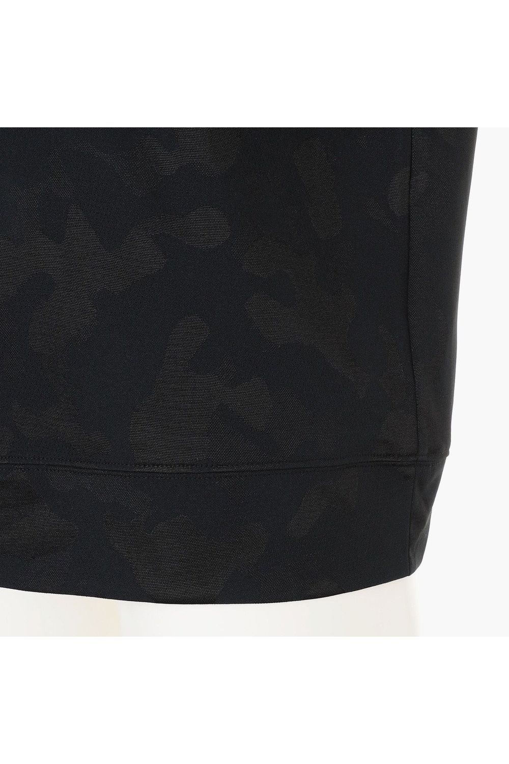 【26SS】 MEN’S CAMO JQ HIGHNECK / カモフラージュジャカード リラックスフィット モックネックTシャツ (ブラック)