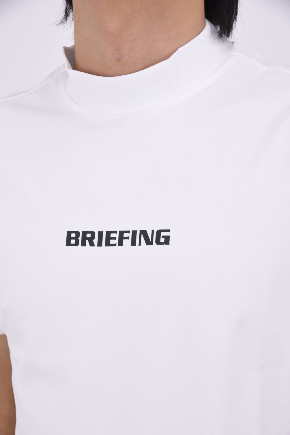 【26SS】 MEN'S TOUR HIGHNECK / ベーシック ブランドロゴ モックネックTシャツ (ホワイト)