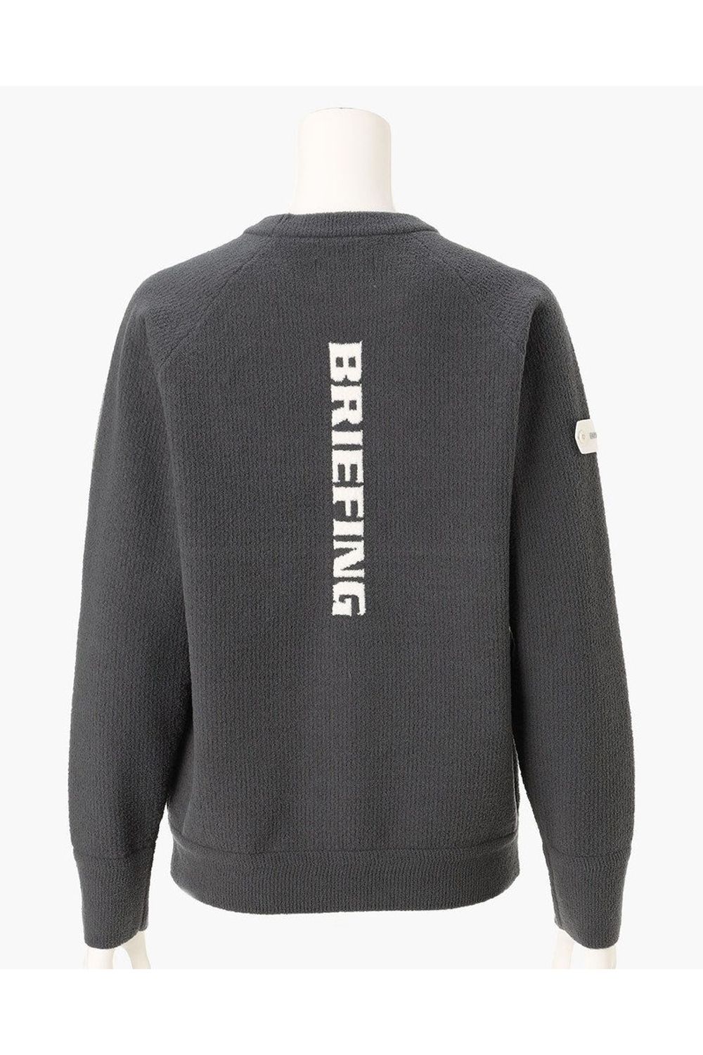 【26AW】【レディース】 WOMEN’S AIRY YARN KNIT CREWNECK / エアリーファブリック ブランドロゴ クルーネックニット (チャコール)