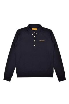 【26AW】【レディース】 WOMENS GM JACQUARD POLO L/S / オリジナルテキスタイルジャガード ロングスリーブ ボタンダウンポロシャツ (ブラック)*
