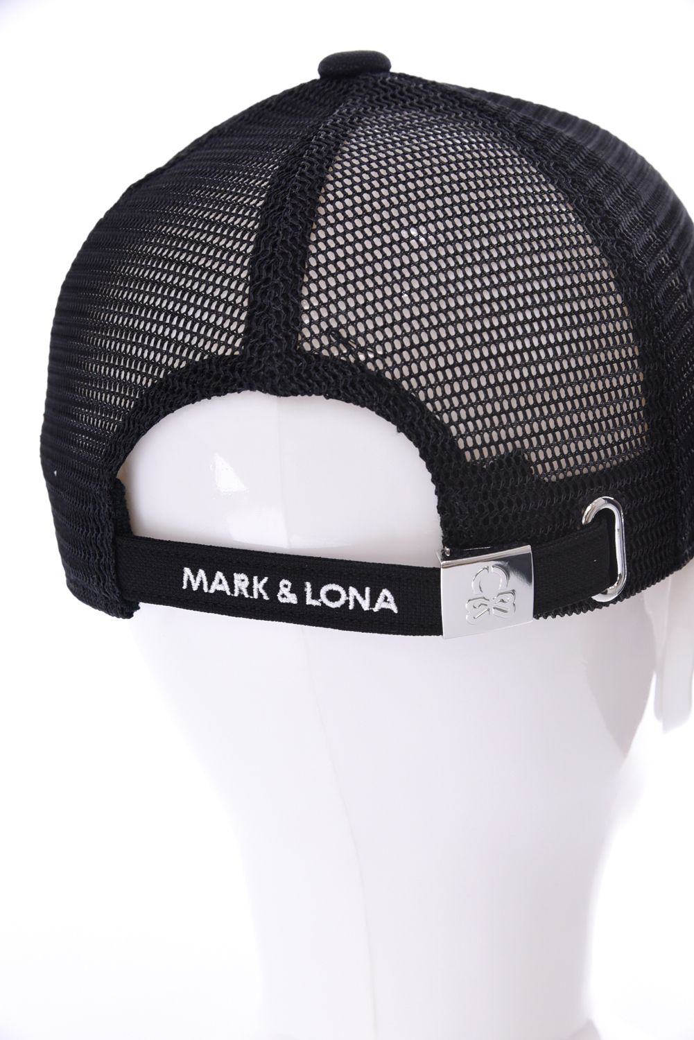 【26AW】 CHROME SKULL MESH CAP / サークルスカルバッジ リネンライク メッシュキャップ (ブラック)