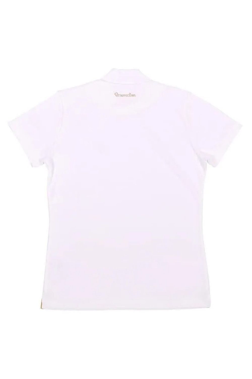 【新品】レザレクション　レディース　長袖　モックネック　白　ピンク　Sサイズ 新品】レザレクション レディース 長袖 モックネック 白 ピンク