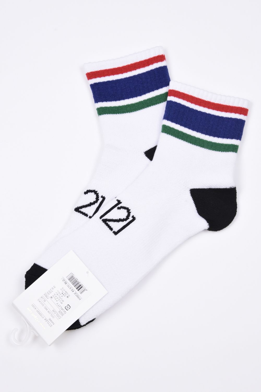 【26AW】 COLOR MID SOCKS / カラーライン ミドルソックス (ブルー)