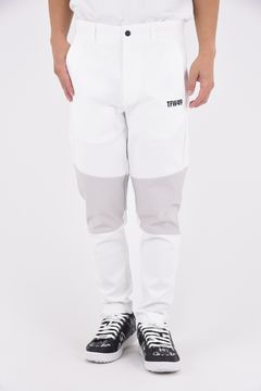 【25AW】 MULTI PURPOSE BLOUSON / ダンボール素材 異素材切り替え ストレッチロングパンツ (ホワイト/ライトグレー)