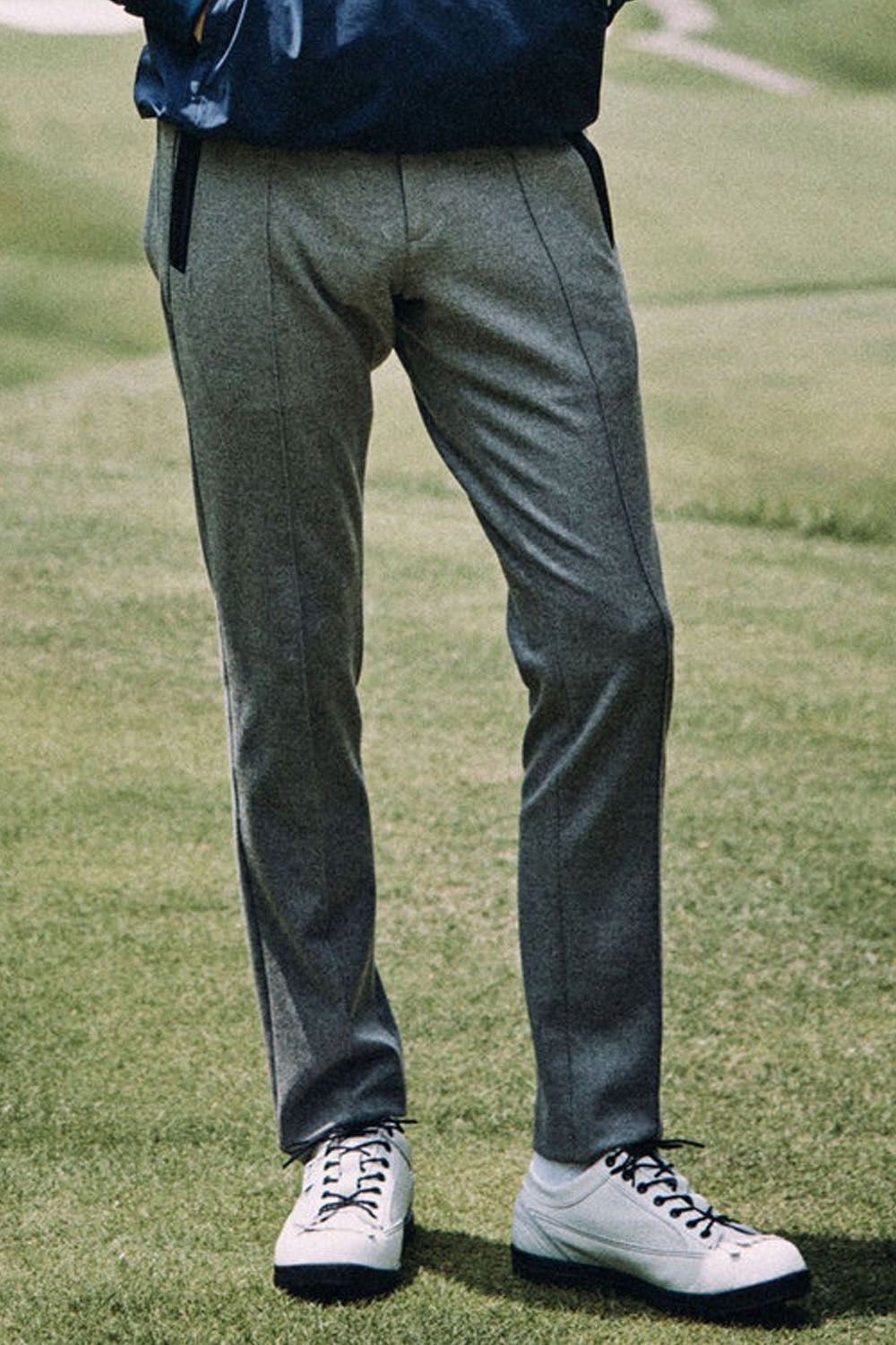 22AWブリーフィングゴルフ　ウォームダールベーシックパンツ　グレーS BRIEFING - MEN'S SOFTTHERMO CREASE PANTS / ソフトサーモ