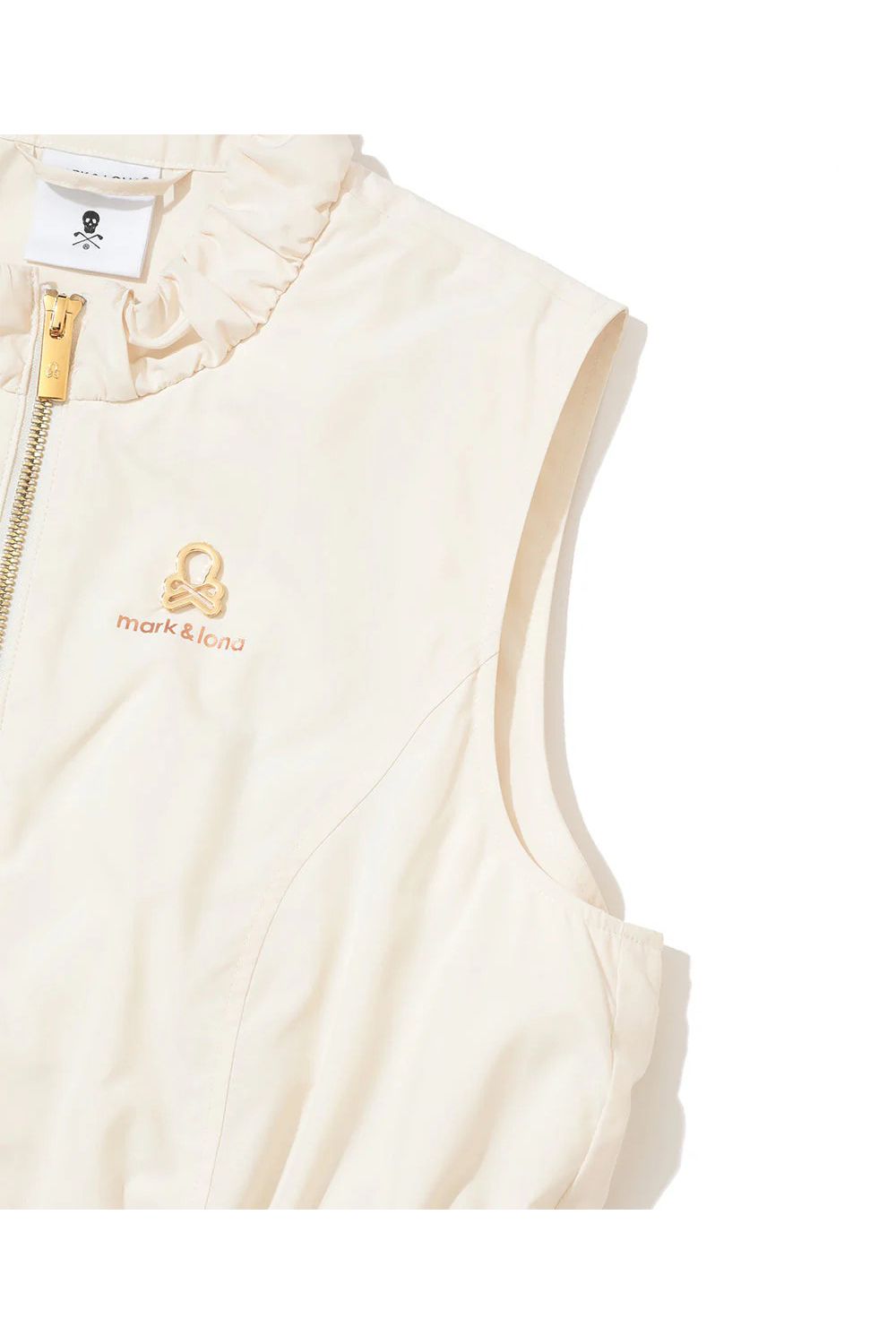 【2025AW】【レディース】 FLUID CONTOUR VEST / ブランクスカル ペプラムジップアップベスト (オフホワイト)