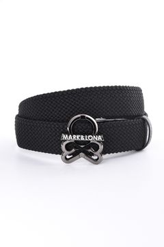 【26AW】 EL. STRETCH MESH BELT / オリジナルスカルバックル メッシュベルト (ブラック)