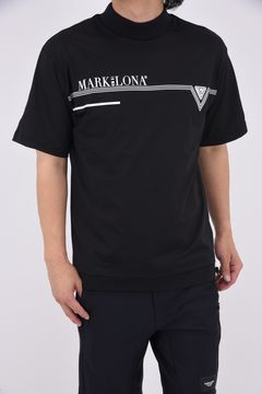 【CODE COLLECTION】 MOCKNECK TEE / トライアングルワッペン ブランドロゴ モックネックTシャツ (ブラック)