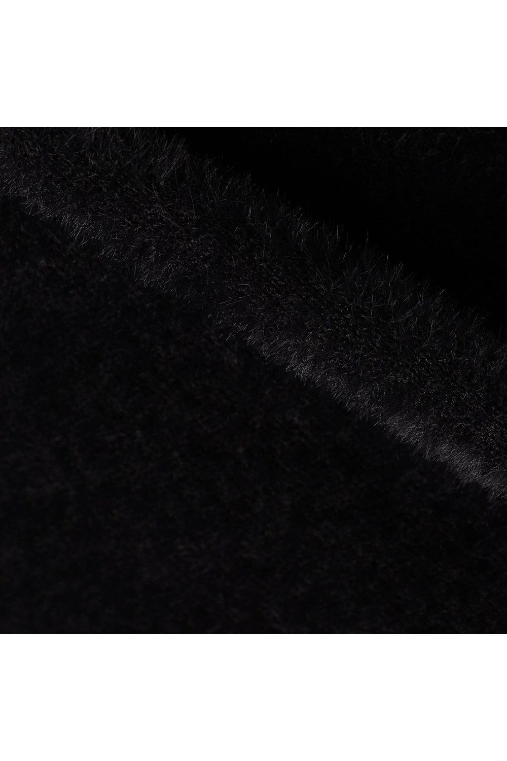 【26AW】 MEN’S SHAGGY KNIT TURTLENECK / ブランドロゴ タートルネック シャギーニット (ブラック)