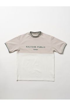 【2026SS】 Kūlina Pohāpohā Bicolor Mockneck（Kolepa Stamp） / バイカラー ショートスリーブ モックネックTシャツ (グレージュ/ホワイト) （3月入荷予定）