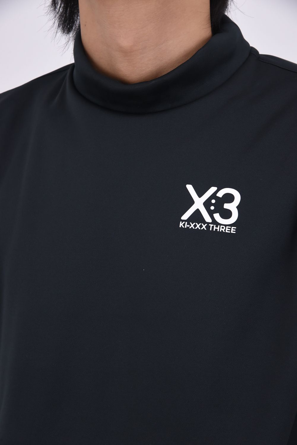 【25AW】 BACK LINE LOGO LONG SLEEVE HIGH NECK / バック ライン ロゴ 長袖 ハイネック (ブラック)