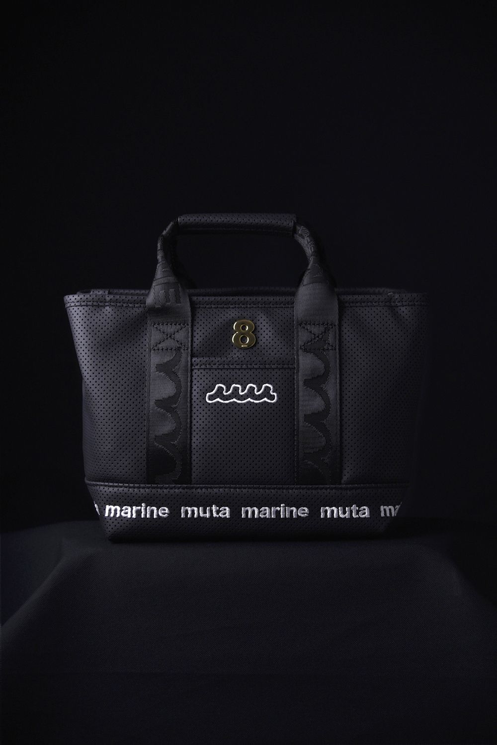 【GOSSIP GOLF別注】 “8” PLATE CONTINUA PARTITION TOTE BAG / 8プレート パンチングエシカルレザー パーテーションバッグ (ブラック)