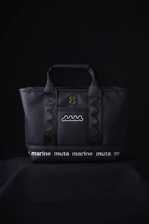 【GOSSIP GOLF別注】 “8” PLATE CONTINUA PARTITION TOTE BAG / 8プレート パンチングエシカルレザー パーテーションバッグ (ブラック)