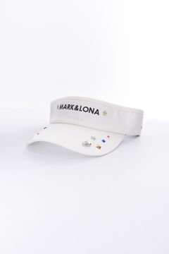 ML STONE CROWN SUN VISOR / ブランドロゴ刺繍 ストーン サンバイザー (ホワイト)