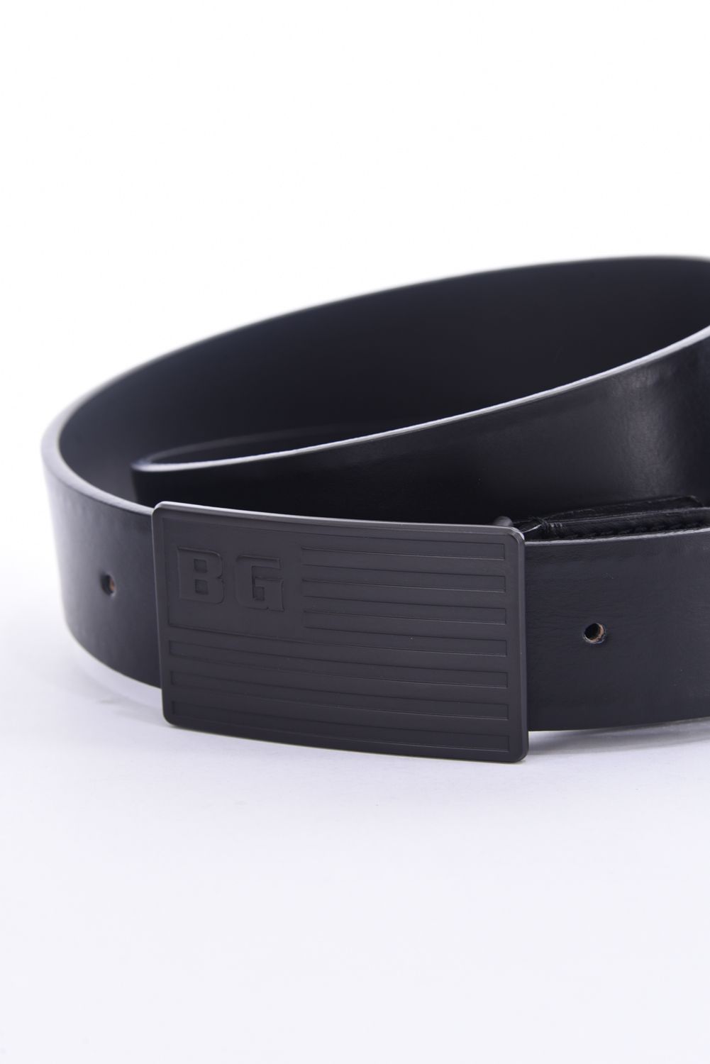 BRIEFING - BG BUCKLE LEATHER BELT / 星条旗バックルレザー