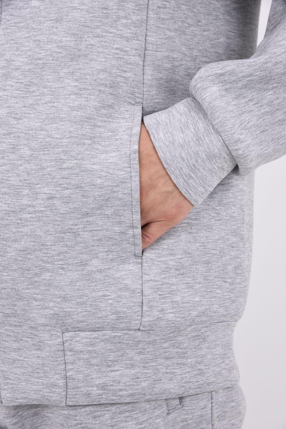【26AW】 BONDING ZIP PARKA / ボンディング素材 BIGバックロゴ ジップアップパーカー (グレー)