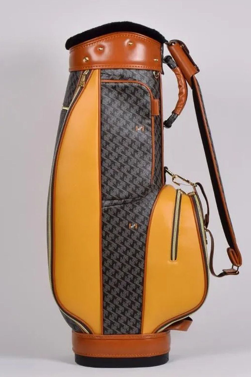 【銀行振込・代金引換不可】【返品・交換不可】【10周年記念カラー】 RALLINA  No.3 (ラリーナ) / ブランドオリジナルテキスタイル カートタイプ キャディバッグ (クラシックブラック)*