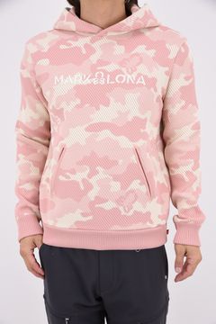 【26AW】 MERCURY CAMO JACQUARD KNIT HOODIE / ジャパンメイド カモフラジャカード ニットパーカー (ピンク)