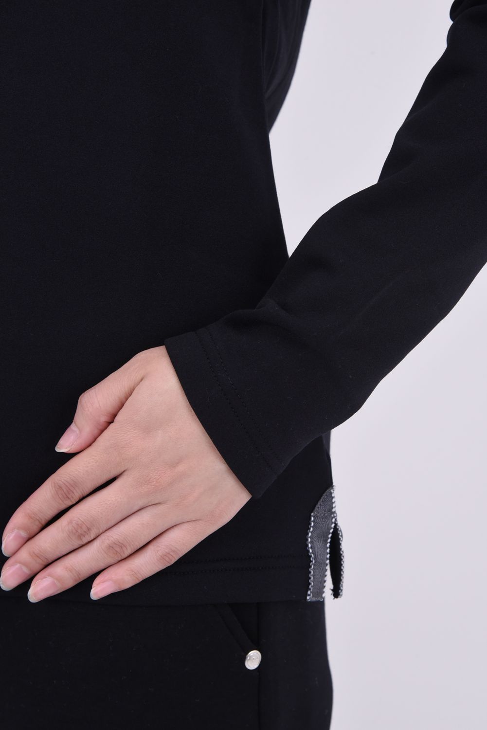 【レディース】【秋冬仕様】 WOMENS WARM LS HIGH NECK / ブランドロゴ ロングスリーブ ウォーム モックネックインナー (ブラック)
