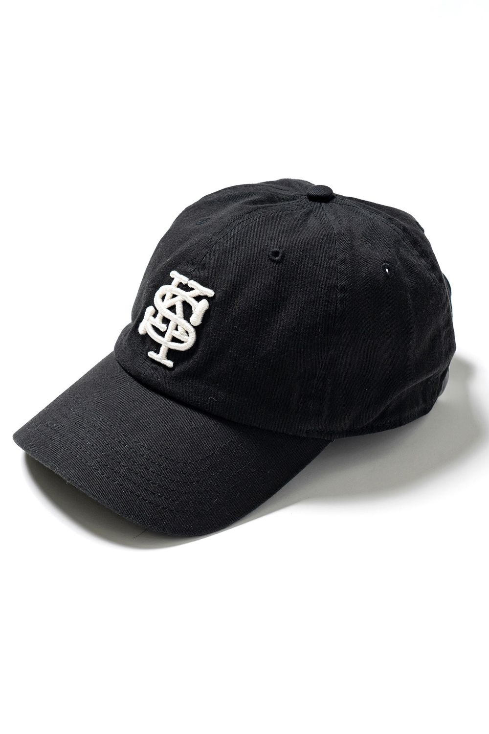 【26AW】 6 Panel Cap（SPK monogram） / 3Dロゴ刺繍 キャップ (ブラック) (7月入荷予定）