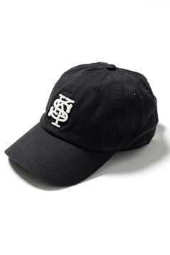 【26AW】 6 Panel Cap（SPK monogram） / 3Dロゴ刺繍 キャップ (ブラック) (7月入荷予定）
