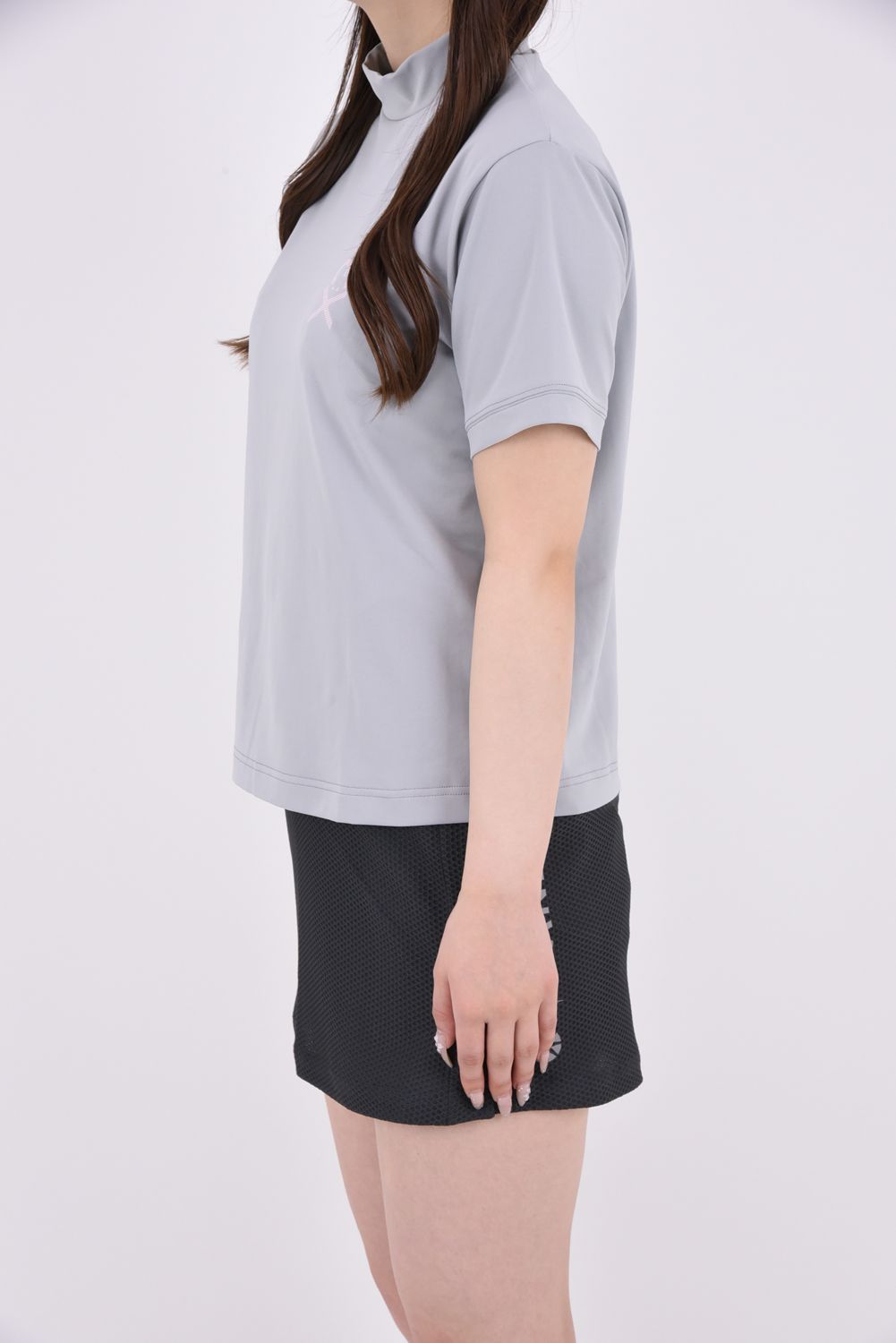 【ポイント10倍】 【26SS】【レディース】 WOMEN'S ECO PIQUE MOCK TEE / モックネックTシャツ (グレー)