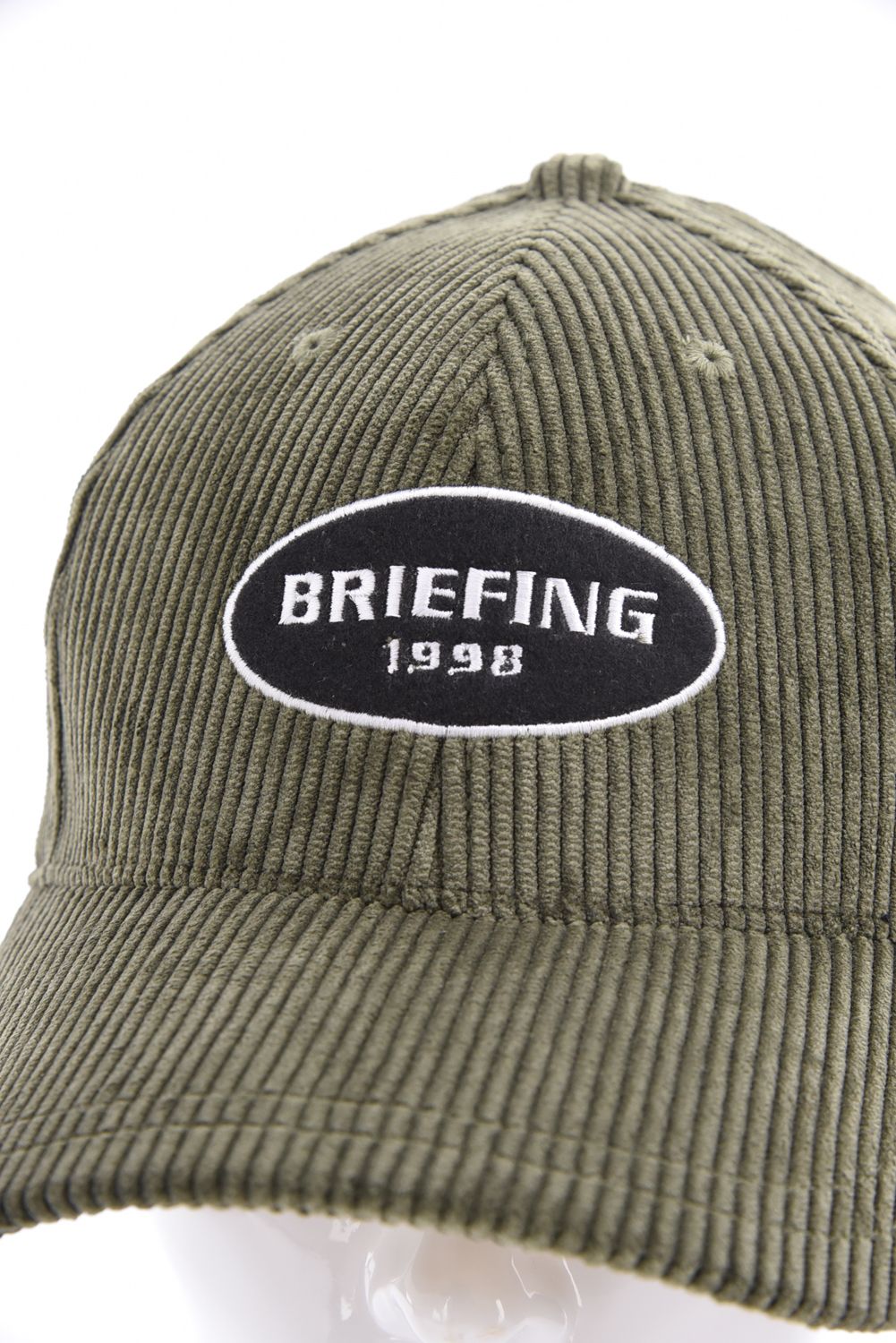 【26AW】 MEN’S CORDUROY OVAL LOGO CAP / コーデュロイ生地 オーバルロゴワッペン キャップ (オリーブ)