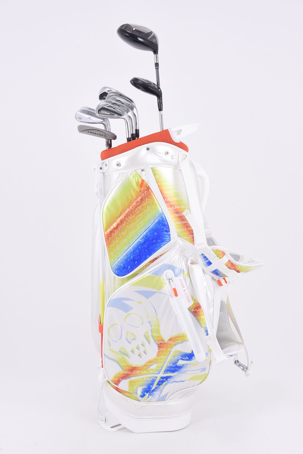 MARK&LONA - 【2024SS 木村拓哉さん着用 VOL.4】 VAPOR MLT CADDY BAG / ML-TECHシリーズ  グラデーション グラフィックプリント スタンドタイプ キャリーバッグ (ホワイト) | GOSSIP GOLF