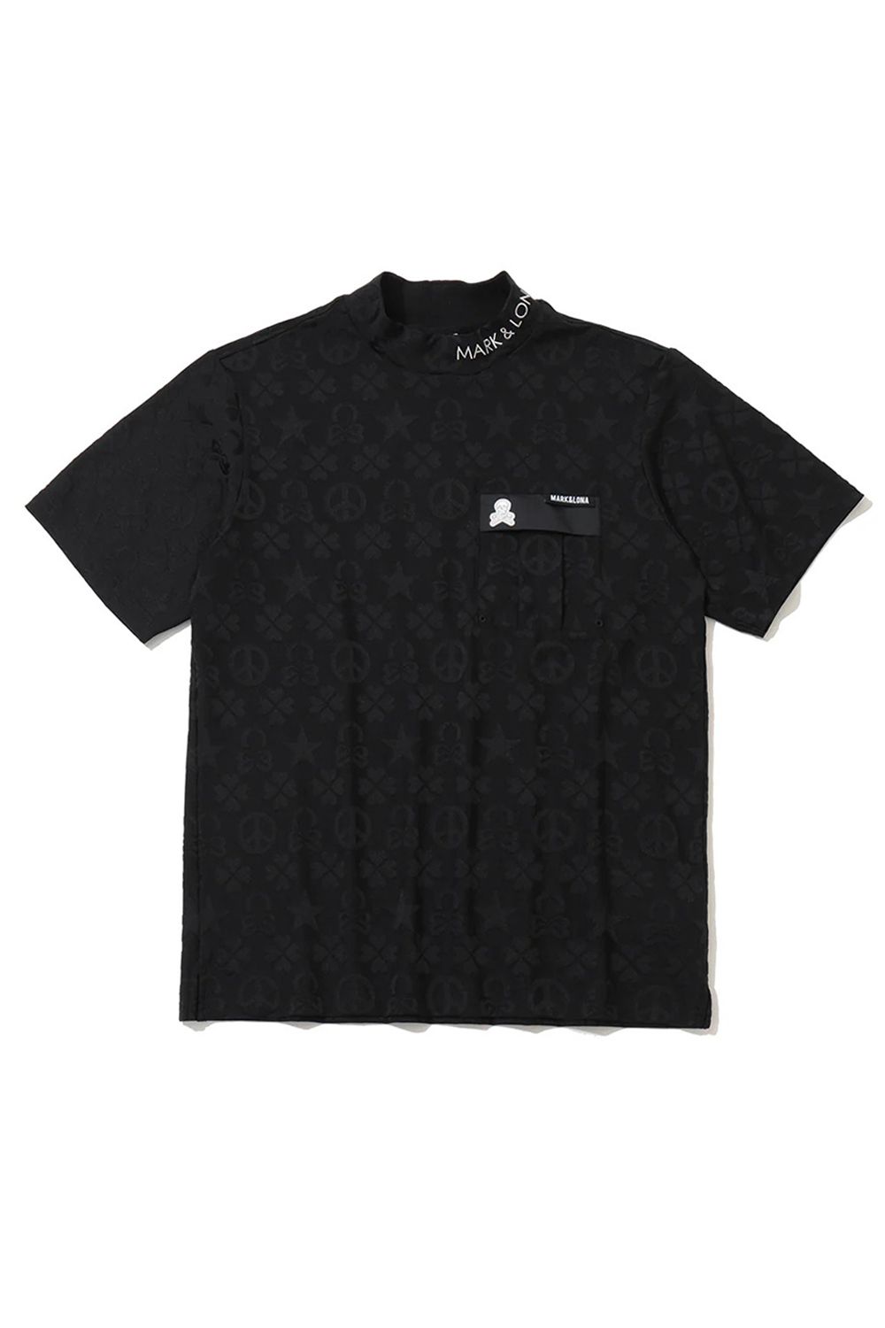 【26SS】 IMPERIAL JACQUARD MOCK TEE / モノグラムパターンジャカード パッチポケット モックネックTシャツ (ブラック)