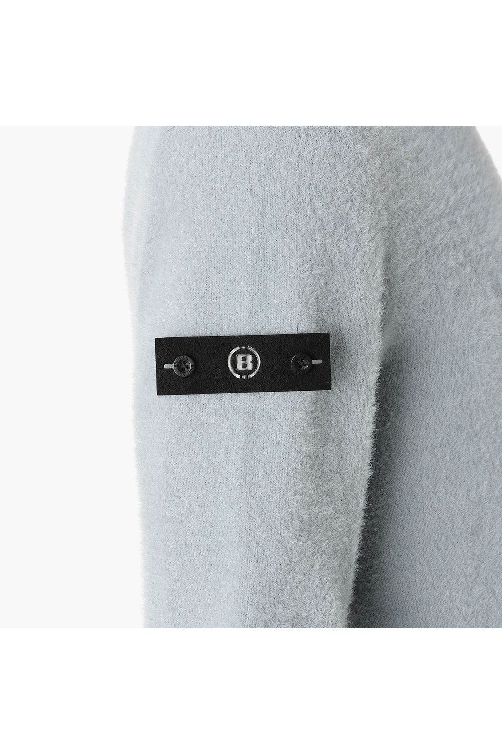 【26AW】 MEN’S SHAGGY KNIT TURTLENECK / ブランドロゴ タートルネック シャギーニット (サックス)
