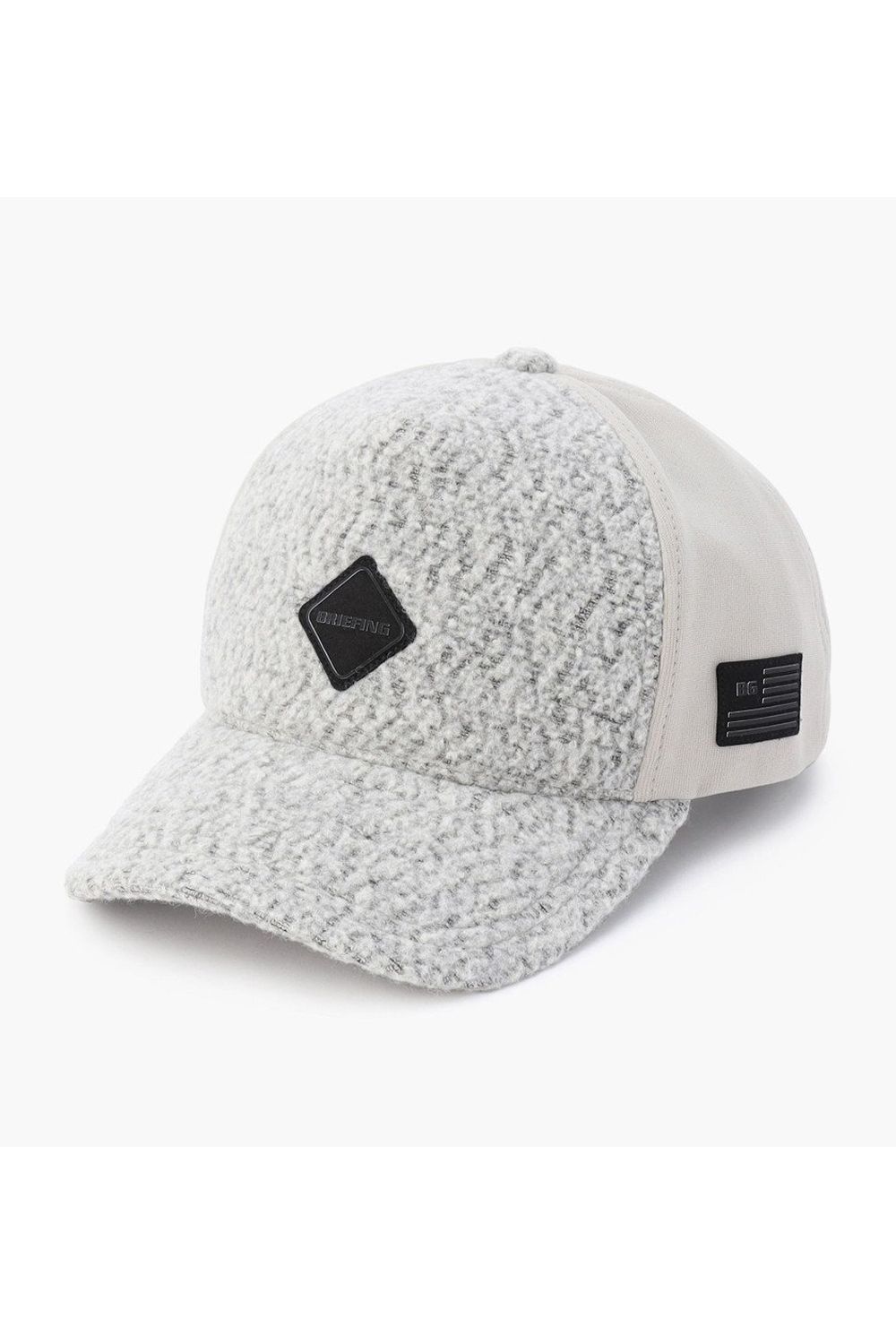 MEN’S WOOL BOA CAP / ウール混 ダイヤモンドロゴ ボアキャップ (ライトグレー)