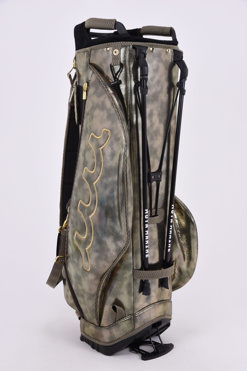 【26AW】 METALLIC CADDY BAG & HEAD COVER / メタリック 14分割 スタンドタイプ キャディバッグ&ヘッドカバーセット (ゴールド)