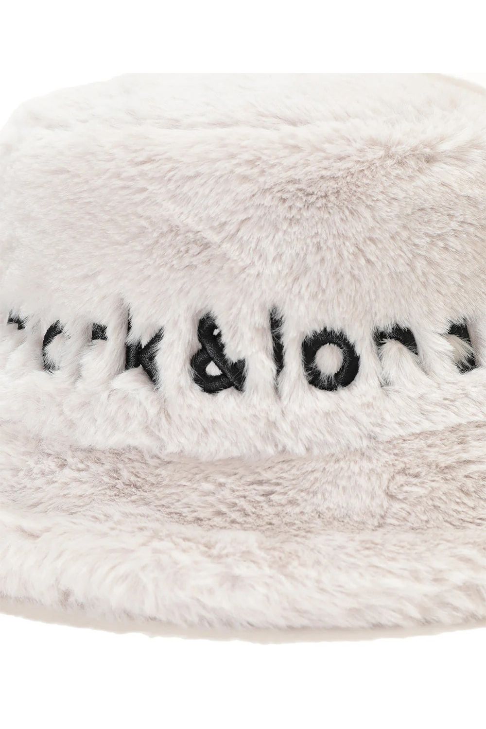 SPECTRA FAUX FUR BUCKET HAT / エコファー ラインストーン スカルワッペン バケットハット (ホワイト)