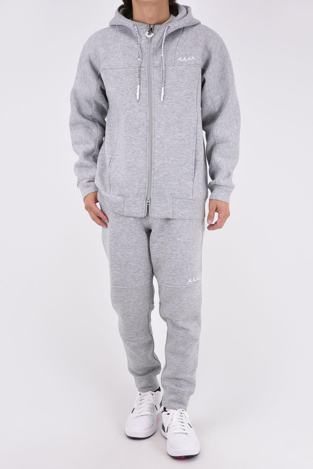 【26AW】 BONDING JOGGER PANTS / ボンディング素材 ワンポイントロゴ ジョガーパンツ (グレー)