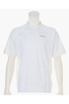 【26SS】 MEN’S CAMO JQ HIGHNECK / カモフラージュジャカード リラックスフィット モックネックTシャツ (ホワイト)