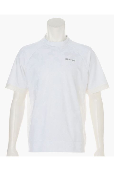 【26SS】 MEN’S CAMO JQ HIGHNECK / カモフラージュジャカード リラックスフィット モックネックTシャツ (ホワイト)