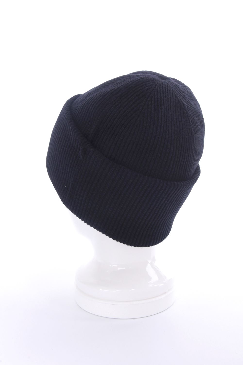EVER WHOLE GARMENT MERINO BEANIE / ブランクスカルワッペン カラビナ付き ワッチキャップ (ブラック)