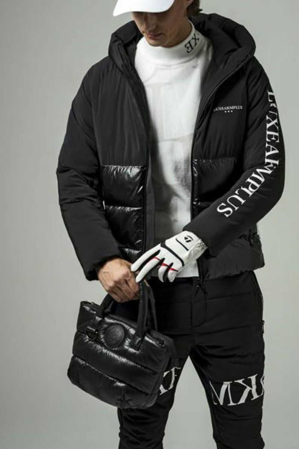 【プレゼント好適品】 BATTING MINI BAG / ロゴ ナイロン トートバッグ ブラック