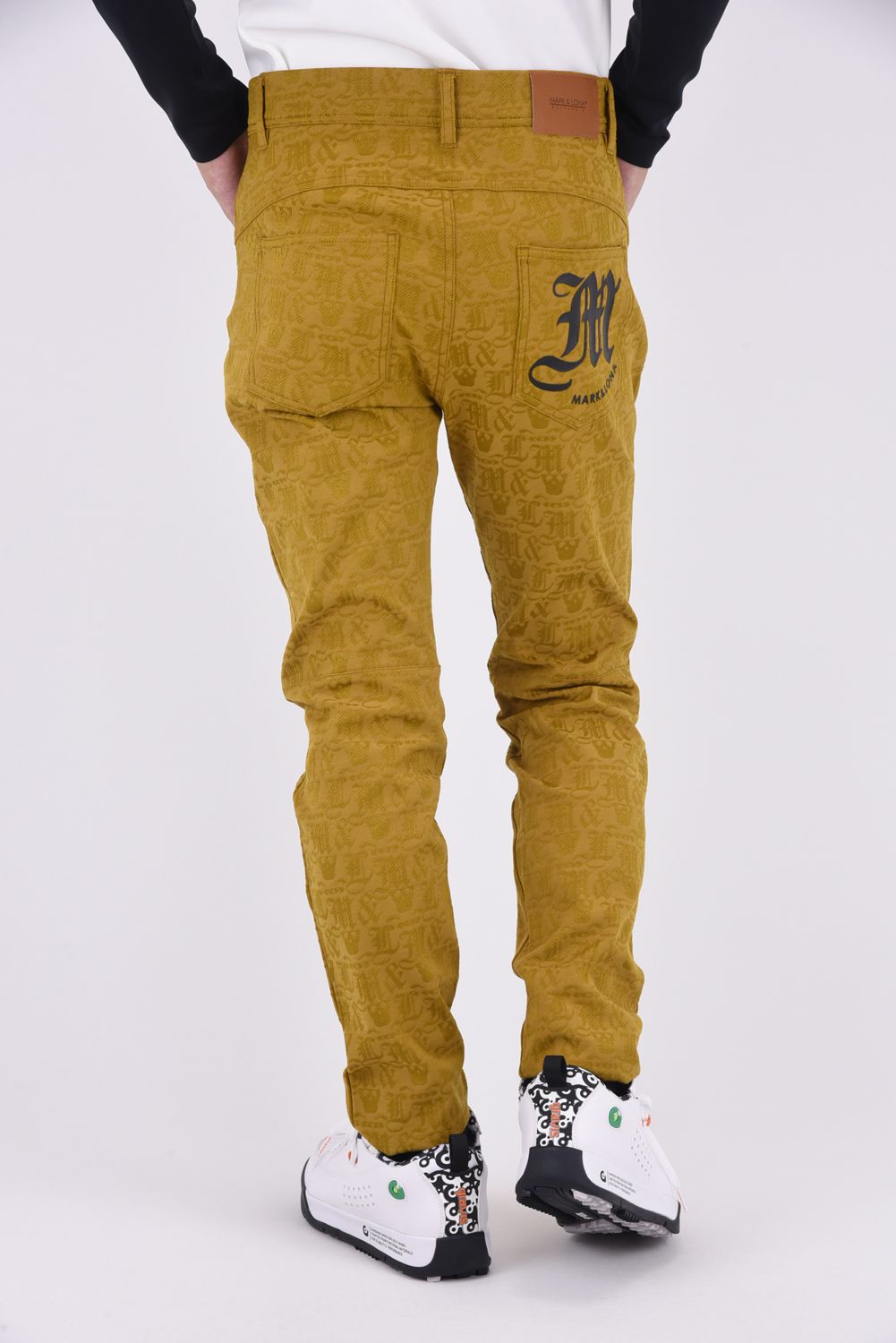 ESSENCE 4WAY STRECH PANTS / ジャガード ファイブポケット パンツ (ブラウン)