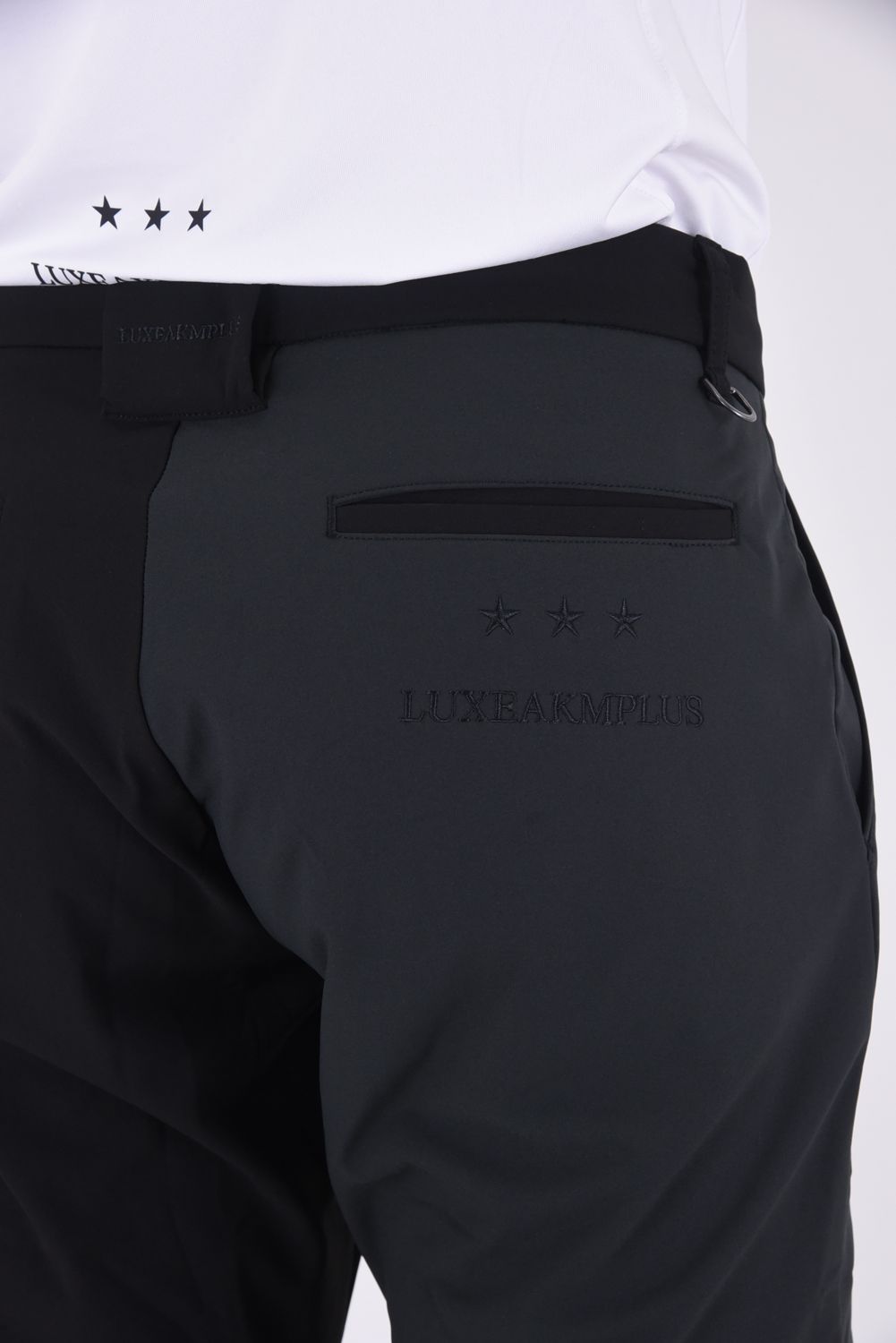 BICOLOR LONG PANTS  / バイカラー仕様 ロングパンツ ブラック