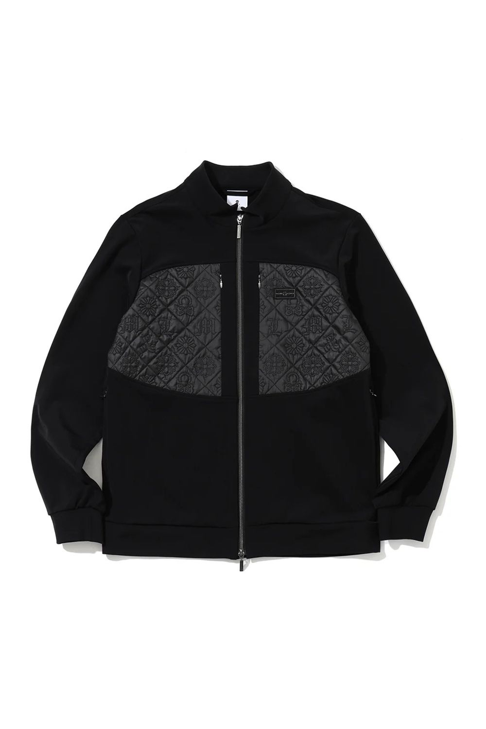 【26AW】 OBLIVION STRETCH HYBRID JACKET / モノグラムキルティング ボンディング素材 ハイブリッドジャケット (ブラック)