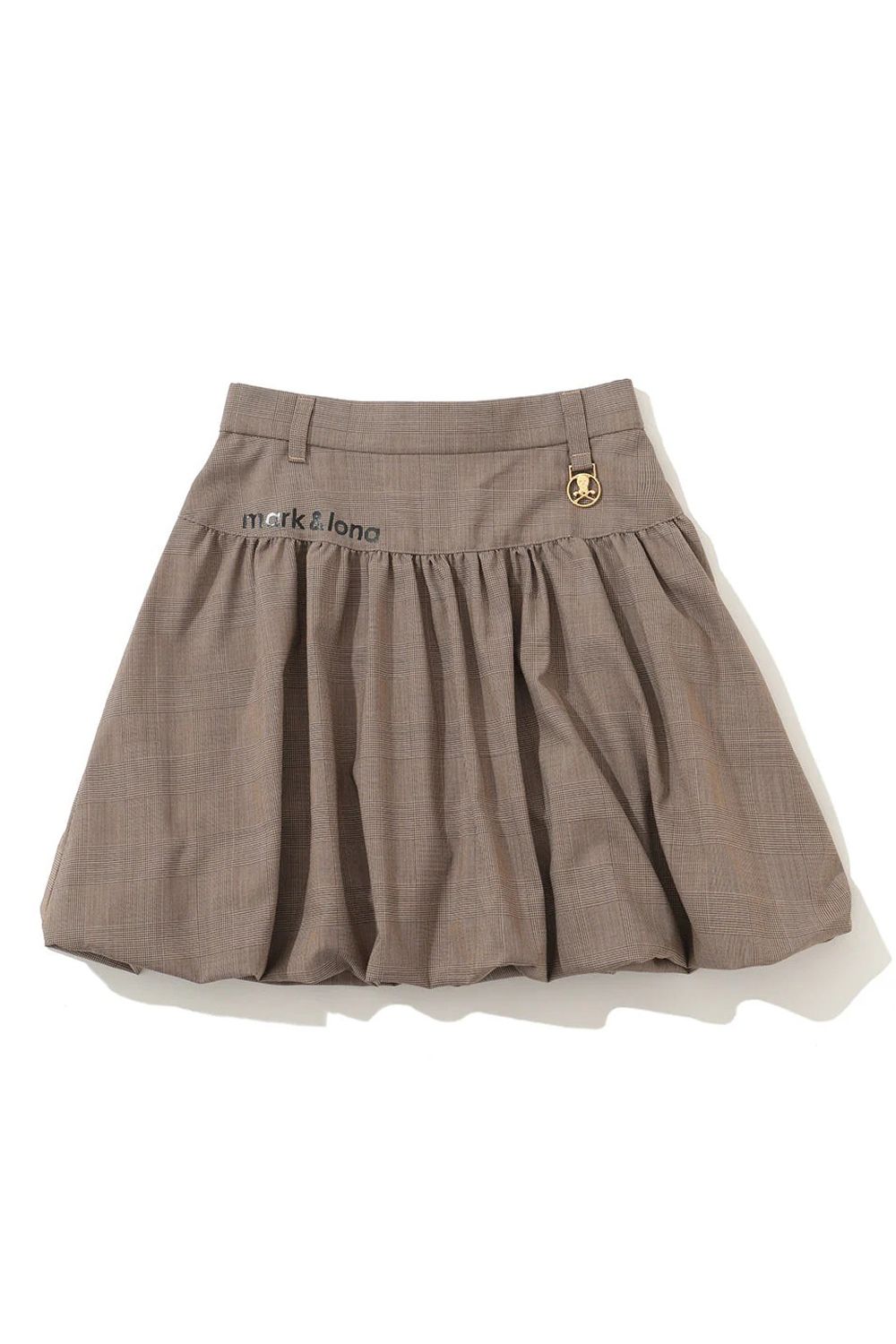 【2025AW】【レディース】 LUMINOUS GLEN BALLOON SKIRT / グレンチェック バルーンスカート (インナーパンツ付き) (ブラウン)