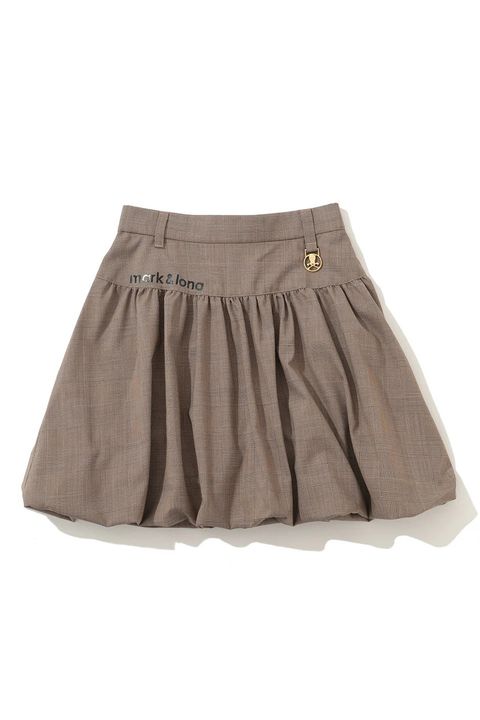 【2025AW】【レディース】 LUMINOUS GLEN BALLOON SKIRT / グレンチェック バルーンスカート (インナーパンツ付き) (ブラウン)