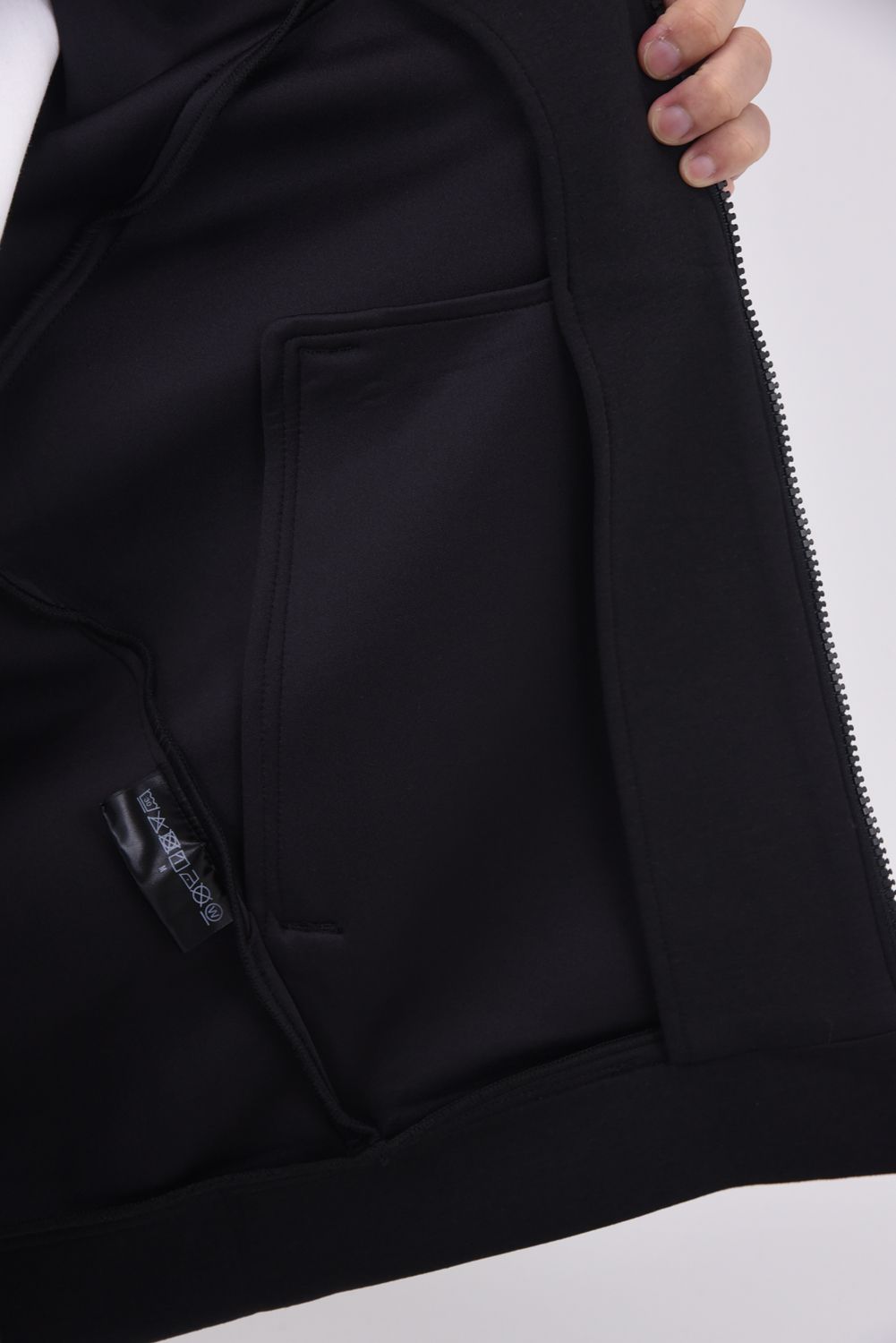 【25AW】 CARDBOARD MATERIAL FULL ZIP HOODIE / ダンボール素材 フルジップパーカー (ブラック)