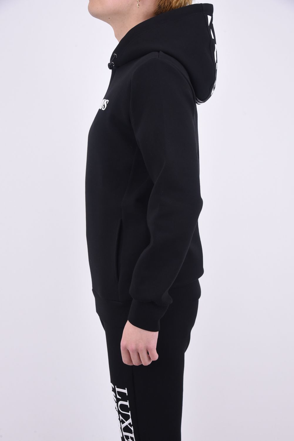 EMBROIDERY HOODY /  ブランドロゴ 刺繍 プルオーバー ブラック