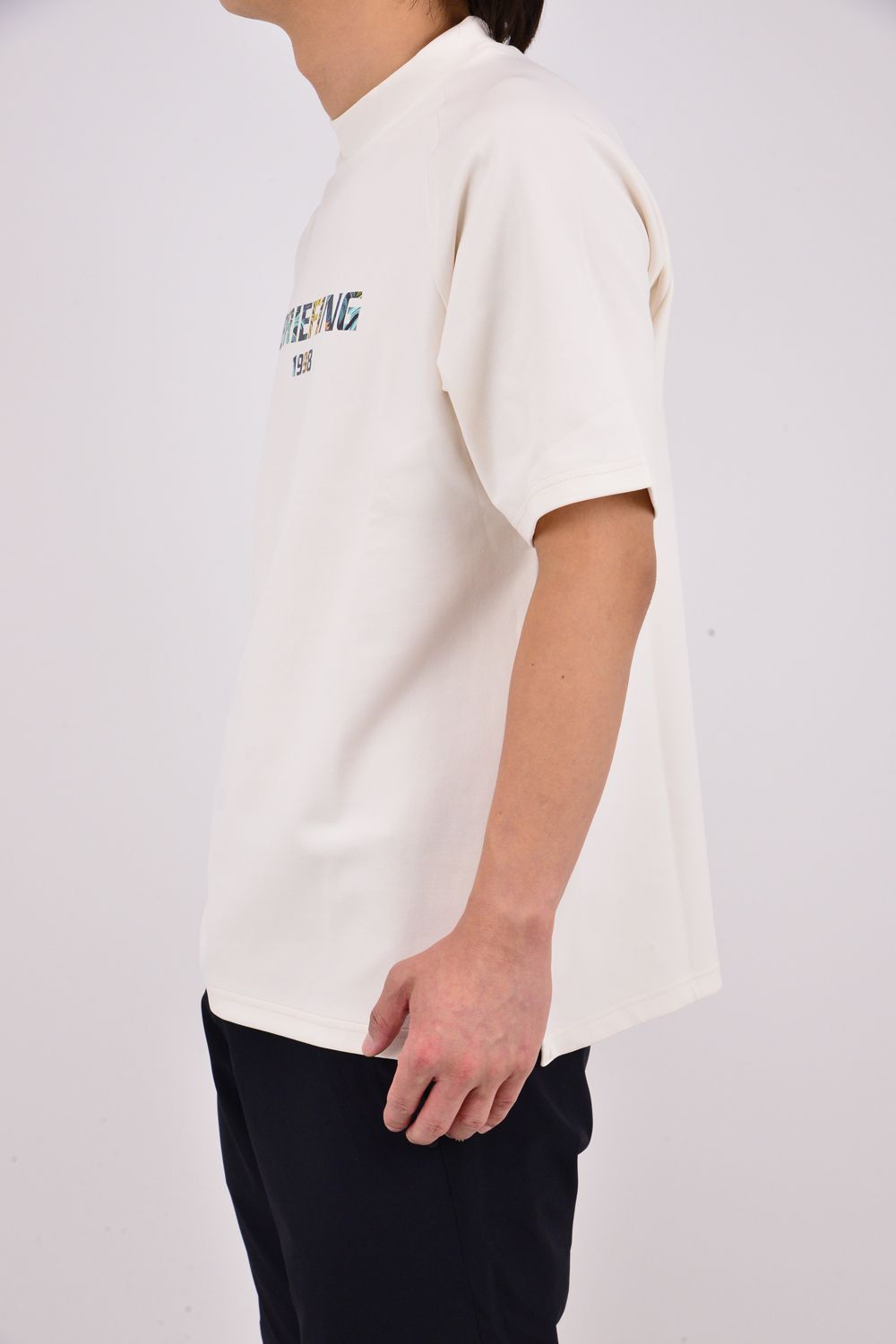 【26SS】 CR MS BOTANICAL LOGO HIGHNECK RF / ボタニカルロゴ モックネックTシャツ (アイボリー)