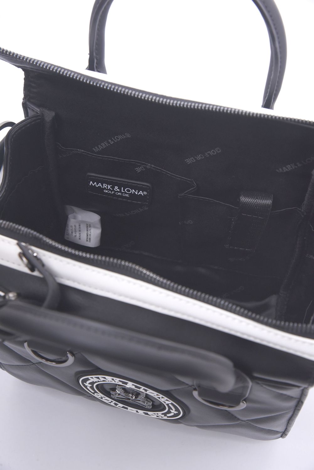 ETERNAL QUILTED BOX BAG / シンセティックレザー サークルスカル キルティング カートバッグ (ブラック)