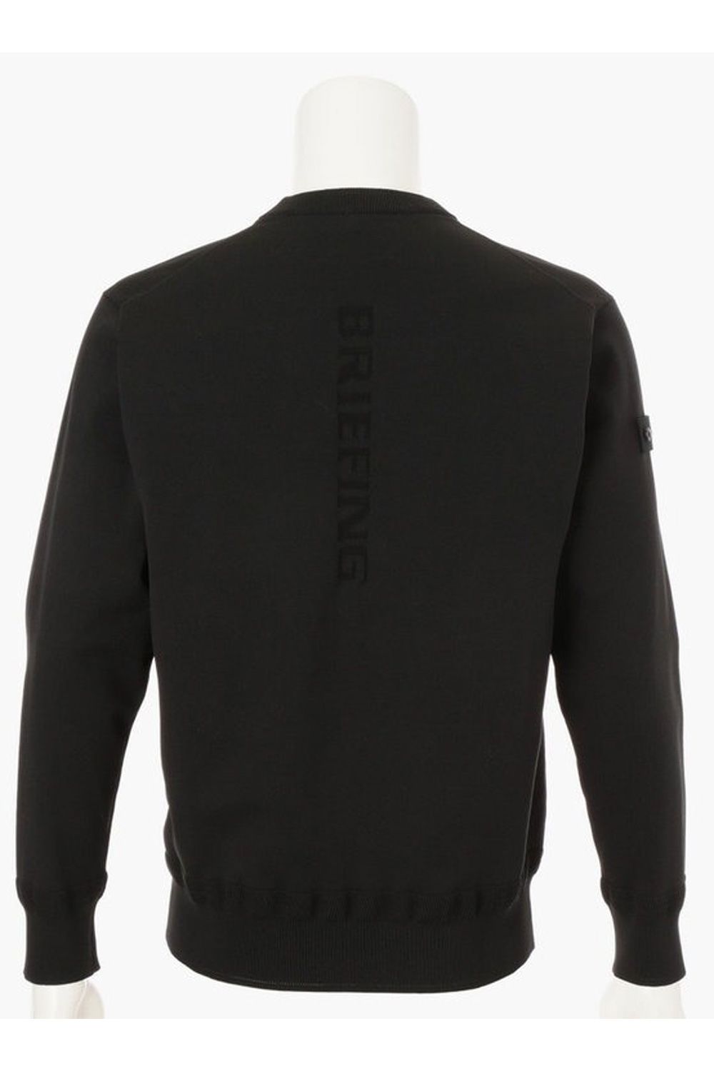 【25AW】 MEN'S WR CREWNECK KNIT / 超撥水糸 袖ワッペン クルーネックニット (ブラック)