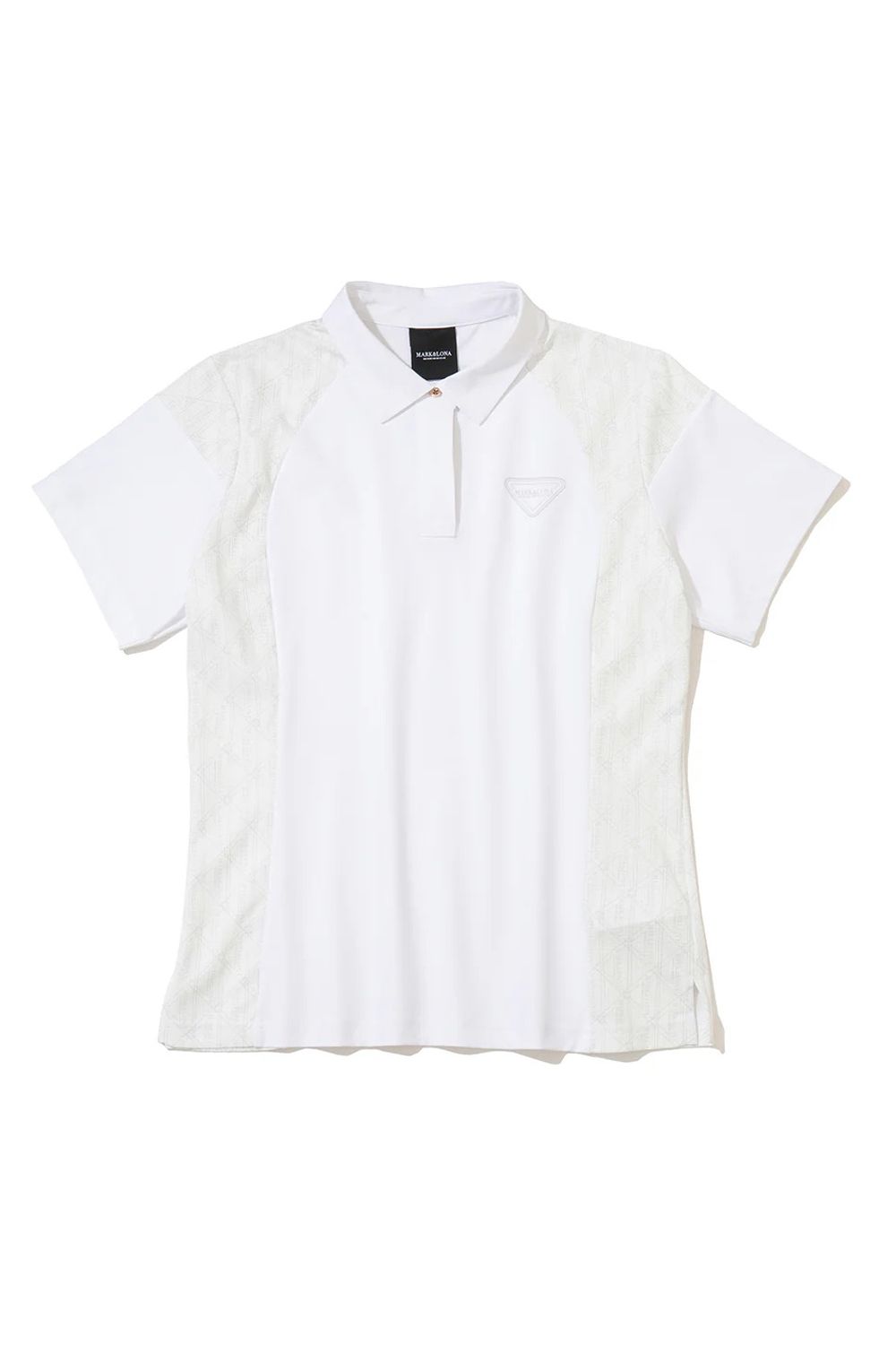 【26SS】【CODE COLLECTION】【レディース】 DCPL / 接触冷感 異素材切り替え ポロシャツ (ホワイト)